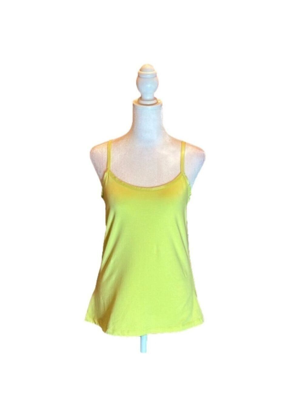 CHRISTOPHER & BANKS Lime Green Tank Top w/ Adjustable Straps NWT! Size S
